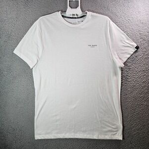 NWT‎ Ted Baker London Tee T-Shirt Men XL Short Sleeve Logo White Soft Comfy